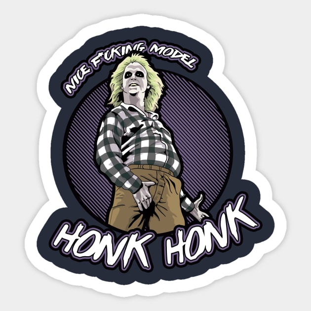 Beetlejuice Honk Honk Sticker by Andriu